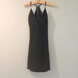 Black Shimmer Party Dress
